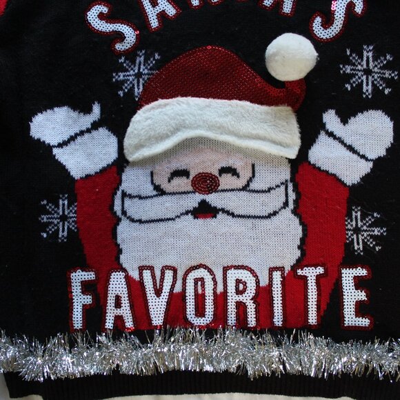 No Boundaries Santas Favorite Embellished Christmas Sweater Size XXL - Picture 3 of 8